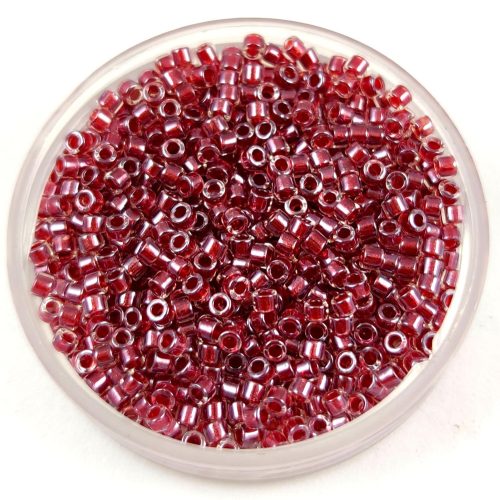 Miyuki delica gyöngy - 924 - Sparkling Cranberry Lined Crystal - 11/0