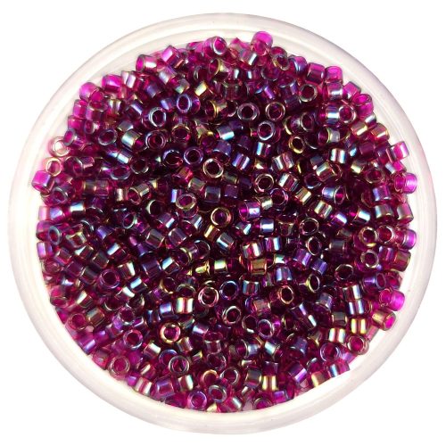 Miyuki delica gyöngy - 1747 - Fuchsia Lined Amethyst AB - 11/0
