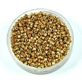   Miyuki delica gyöngy 1834 - Galvanised Champagne Duracoat - 11/0 - 50g-AKCIOS
