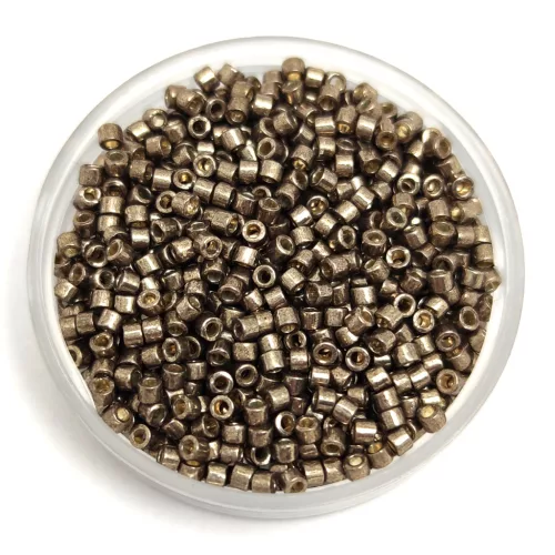 Miyuki delica gyöngy 1852 - duracoat galvanised pewter - 11/0 - 50g-AKCIOS