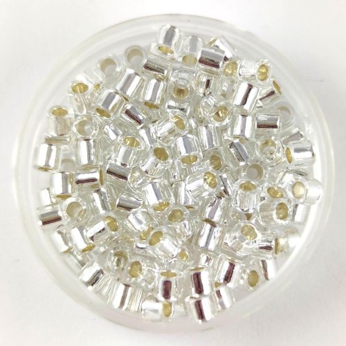 Miyuki Delica Japanese Seed Bead - 41 - Silver Lined Crystal - 8/0