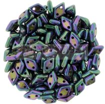 Diamond gyöngy - kétlyukú - Metallic Purple Iris - 4x6mm