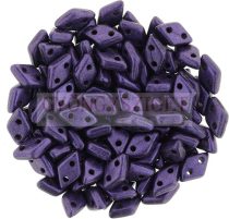 Diamond gyöngy - kétlyukú - Matte Metallic Purple - 4x6mm
