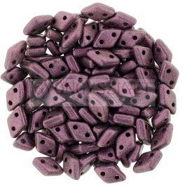 Diamond gyöngy - kétlyukú - Matte Metallic Mauve - 4x6mm