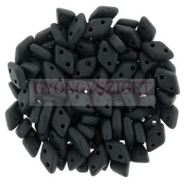 Diamond gyöngy - kétlyukú - Opaque Matte Black - 4x6mm