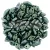 Diamond gyöngy - kétlyukú – Jet Polichrome Aqua Teal – 4x6mm