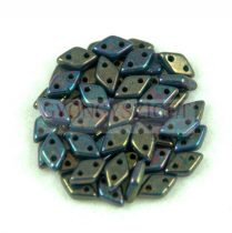   Diamond gyöngy - kétlyukú – Oxidized Bronze Picasso - 4x6mm