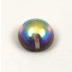 Dome cseh préselt üveggyöngy - crystal copper rainbow - 12x7 mm