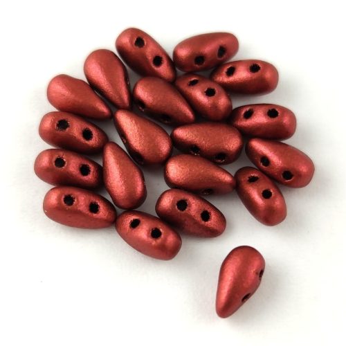 Dropduo - Czech Pressed 2 Hole Bead - Matte Rust - 3x6mm