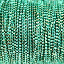 Ékszerlánc - golyós - 1.5mm - Metallic Mint