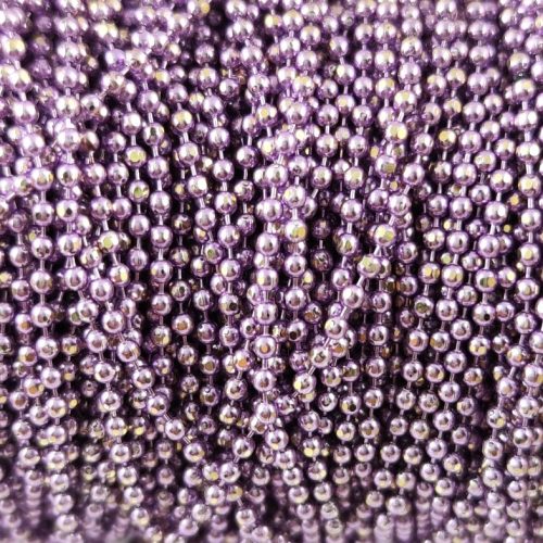 Ékszerlánc - golyós - 1.5mm - Metallic Light Purple
