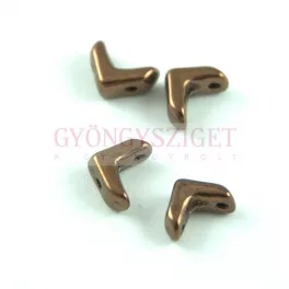 EVA Czech Pressed Glass Bead - Bronze - 6x9mm