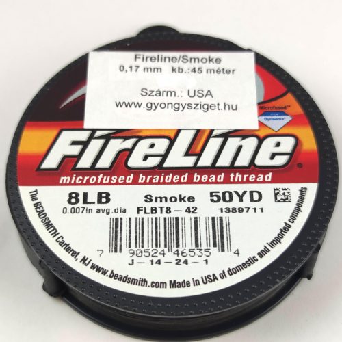 Berkley Fireline - smoke - gyöngyfűző szál - 0.17mm (0.007 inch)