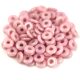 Cseh préselt gyöngy - Fish ring - Alabaster Pink Luster - 1x4mm