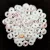 Fish Ring - Czech Glass Bead - Alabaster AB - 1x4mm