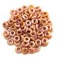 Fish Ring - Czech Glass Bead - Alabaster Brown Pink Luster - 1x4mm