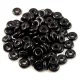 Fish Ring - Czech Glass Bead - Jet - 1x4mm
