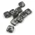 Flat Silky gyöngy - Tweedy Black - 6x6mm