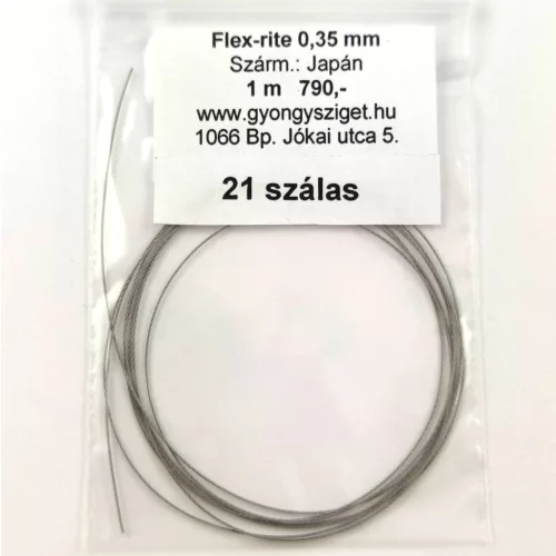 Flex-rite - nylon bevonatos rozsdamentes acél sodrony - 0.35mm - 21 szálas