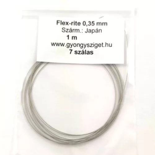 Flex-rite - nylon bevonatos rozsdamentes acél sodrony - clear - 0.35mm - 7 szálas