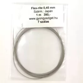   Flex-rite - nylon bevonatos rozsdamentes acél sodrony - clear - 0.45mm - 7 szálas