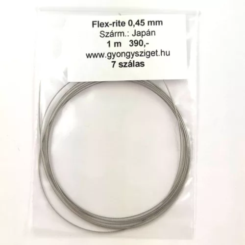 Flex-rite - nylon bevonatos rozsdamentes acél sodrony - clear - 0.45mm - 7 szálas