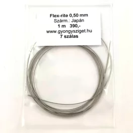   Flex-rite - nylon bevonatos rozsdamentes acél sodrony - clear - 0.5mm - 7 szálas