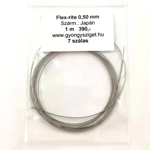 Flex-rite - nylon bevonatos rozsdamentes acél sodrony - clear - 0.5mm - 7 szálas