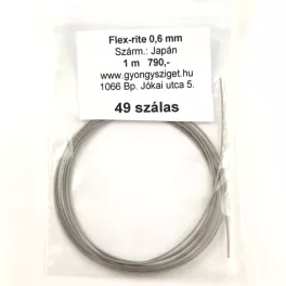  Flex-rite - nylon bevonatos rozsdamentes acél sodrony - 0.6mm - 49 szálas