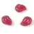 Czech Pressed Glass Bead - Flower Bud - Pink Rose - 15x10mm