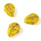 Czech Pressed Glass Bead - Flower Bud - Opal Yellow Gold - 15x10mm