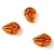 Czech Pressed Glass Bead - Flower Bud - Opal Yellow Copper - 15x10mm
