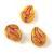 Czech Pressed Glass Bead - Flower Bud - Opal Yellow Rose - 15x10mm