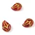 Czech Pressed Glass Bead - Flower Bud - Siam Gold - 15x10mm