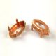 Finding - navette - copper coloured - beadable - 15x7mm