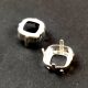 Foglalat - ezüst színű - Swarovski 4470 round square kristályhoz - 12mm