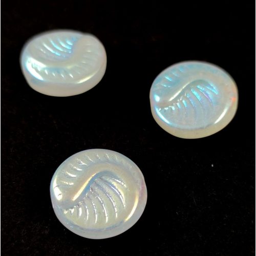 Fossil Coin gyöngy - Crystal AB - 19mm