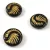 Fossil Coin bead - Jet Gold - 19mm