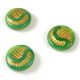 Fossil Coin bead - Transparent Opal Olive Gold - 19mm