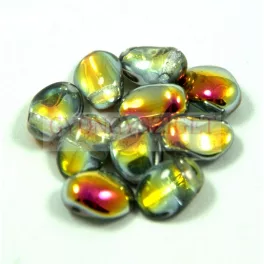Tulip Petal - Czech Glass Bead 4x6mm - crystal marea