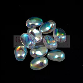 Tulip Petal - Czech Glass Bead 6x8mm - Crystal AB