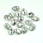 Tulip Petal - Czech Glass Bead 8x6mm - Crystal Polychrome Lavared