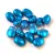 Tulip Petal - Czech Glass Bead 8x6mm - Crystal Polychrome Capri