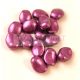 Tulip Petal - Czech Glass Bead 8x6mm - Crystal Polychrome Purple