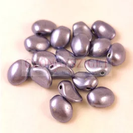   Tulip Petal - Czech Glass Bead 8x6mm - Crystal Polychrome Lavender
