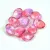 Tulip Petal - Czech Glass Bead 6x8mm - Crystal  Fuchsia Tanzanite Blend