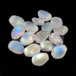 Tulip Petal - Czech Glass Bead 6x8mm - Crystal AB Matt