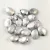 Tulip Petal - Czech Glass Bead 8x6mm - Crystal Etched Silver