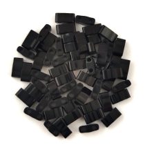 Miyuki féltila gyöngy - 401 - Opaque Black - 2.5x5mm