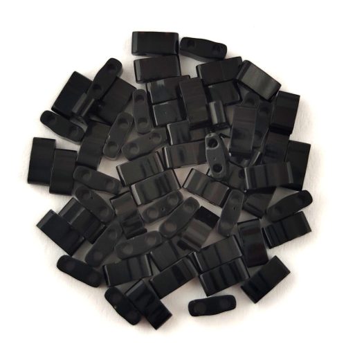 Miyuki féltila gyöngy - 401 - Opaque Black - 2.3x5mm